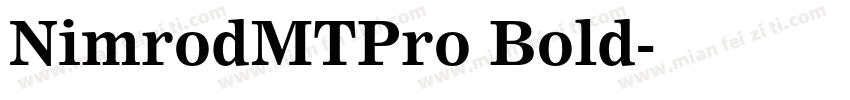 NimrodMTPro Bold字体转换